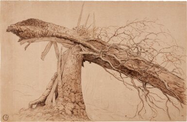 View full screen - View 1 of Lot 135. Study of a tree.