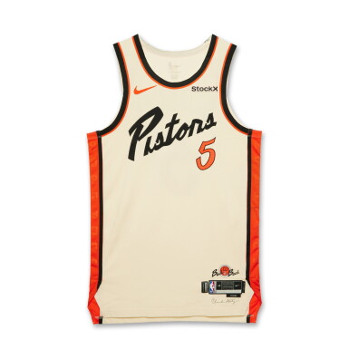View full screen - View 1 of Lot 210. Malik Beasley Detroit Pistons 2024-2025 Game Worn City Edition Jersey .
