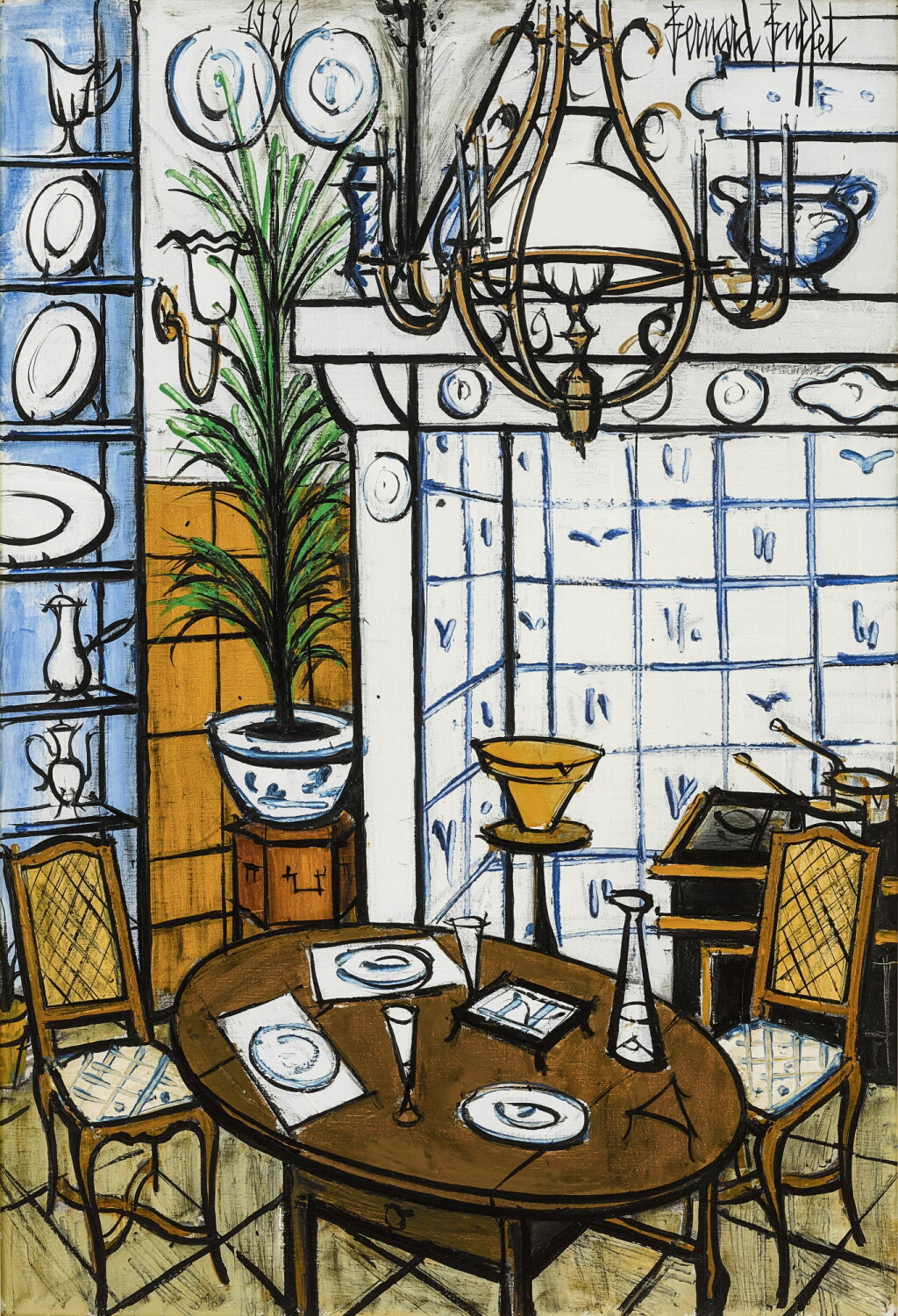 View full screen - View 1 of Lot 143. Bernard Buffet 貝爾納・布菲 | Salle à manger de la Baume 在博姆的飯廳.