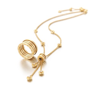 View full screen - View 1 of Lot 172. Bulgari, Necklace and ring (Bulgari, Collana e anello).