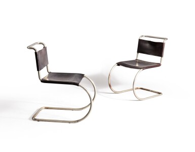 View full screen - View 1 of Lot 17. Pair of MR 10 chairs, 1927 .