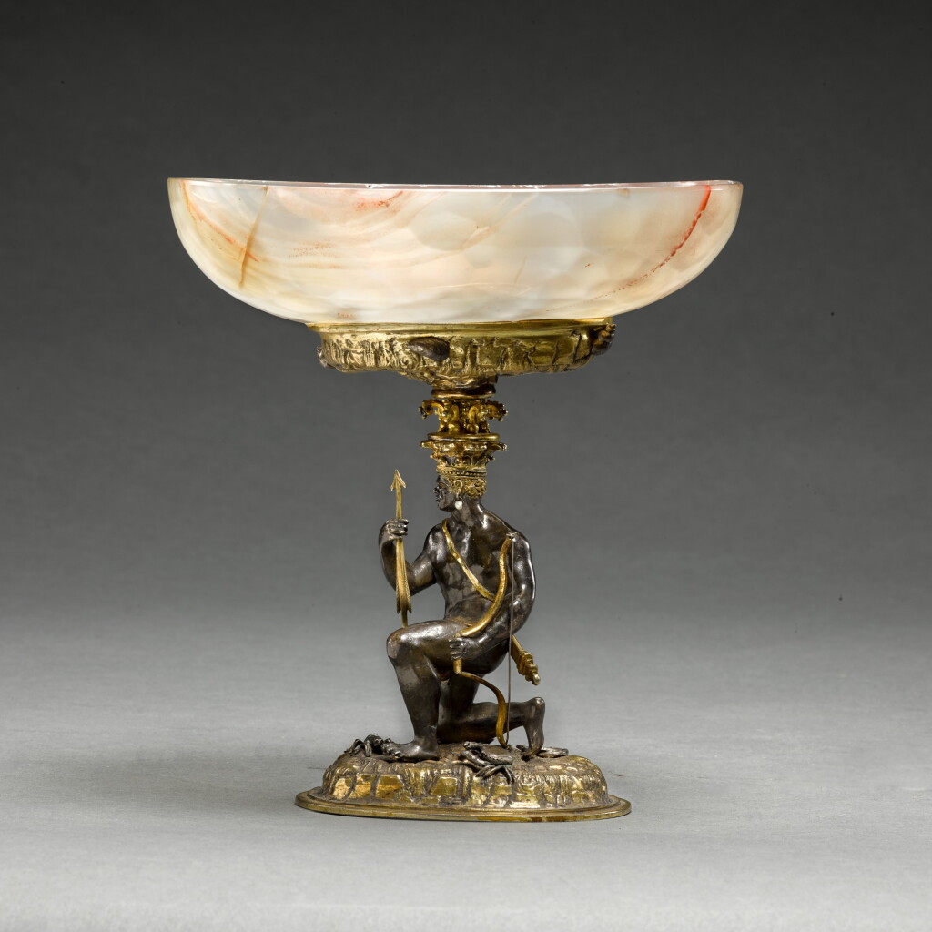 View full screen - View 1 of Lot 121. German, possibly 17th century | Tazza Allegorical of America.
