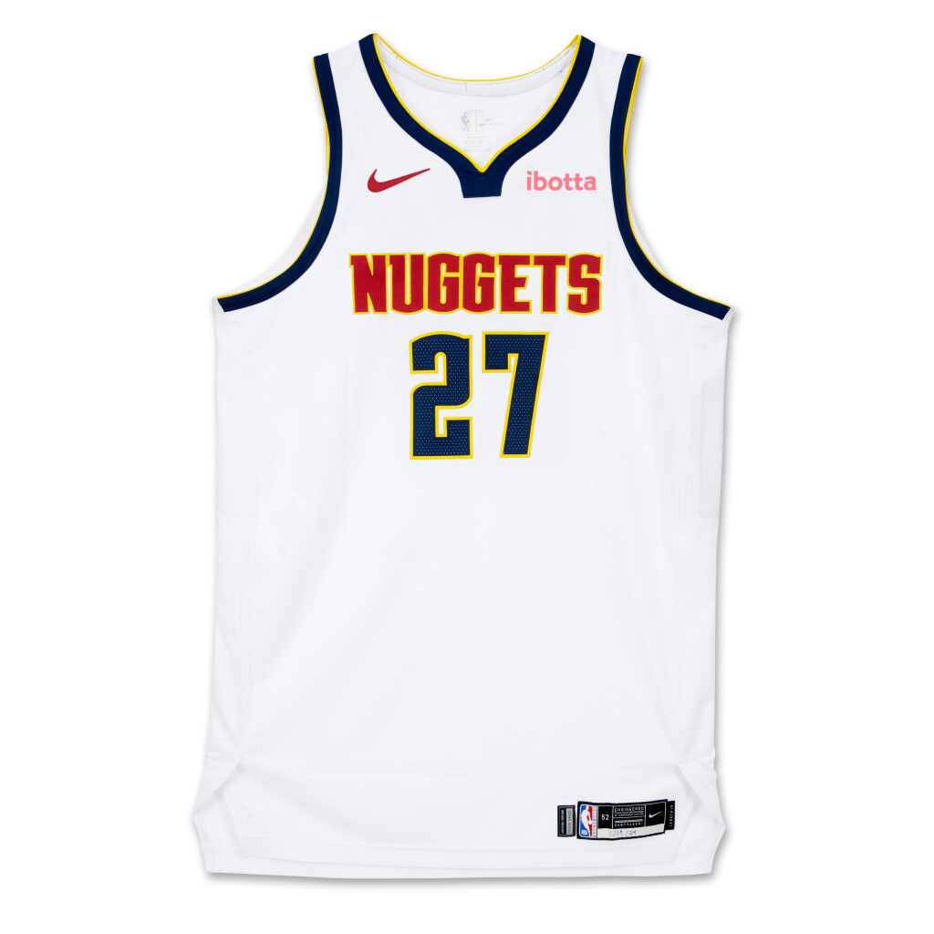 View full screen - View 1 of Lot 79. Jamal Murray Denver Nuggets 2024-2025 Emirates NBA Cup Game Worn Association Edition Jersey .