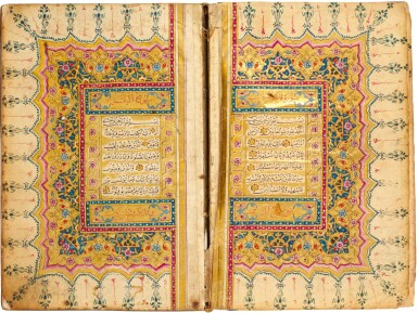 View full screen - View 1 of Lot 417. AN ILLUMINATED QUR'AN, TURKEY OR OTTOMAN PROVINCES, DATED 1229 AH/1813 AD.
