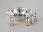 Set of Four Casters and Vegetable Dish