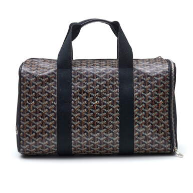 View full screen - View 1 of Lot 338. Blue Voltigeur Pet Carrier Bag in Goyardine Canvas with Palladium Plated Hardware, 2019.