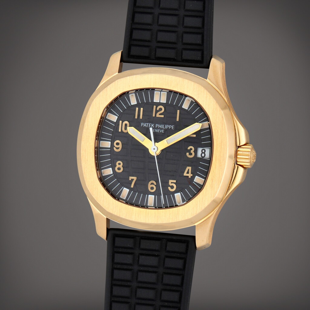 View full screen - View 1 of Lot 220. Aquanaut, Reference 5066J | A yellow gold wristwatch with date | Circa 1999.