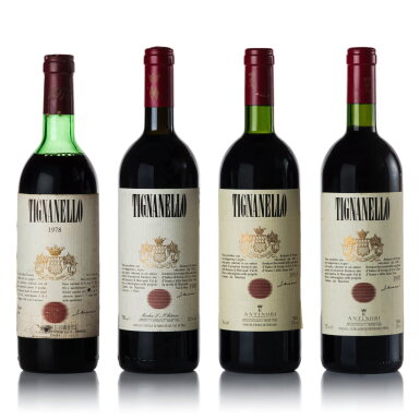 View full screen - View 1 of Lot 463. Tignanello 1978/1985/1993/1995 (4 BT).