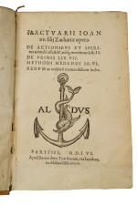 Actuarius, Opera, Paris, Bernardino Torresano, 1556, contemporary limp vellum