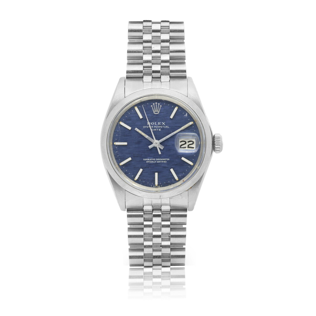 View full screen - View 1 of Lot 144. ROLEX | REF 1500 DATE, A STAINLESS STEEL AUTOMATIC WRISTWATCH WITH DATE AND BRACELET CIRCA 1971.