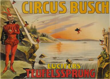 View full screen - View 1 of Lot 171. Circus Busch | An act that put the devil in daredevil.