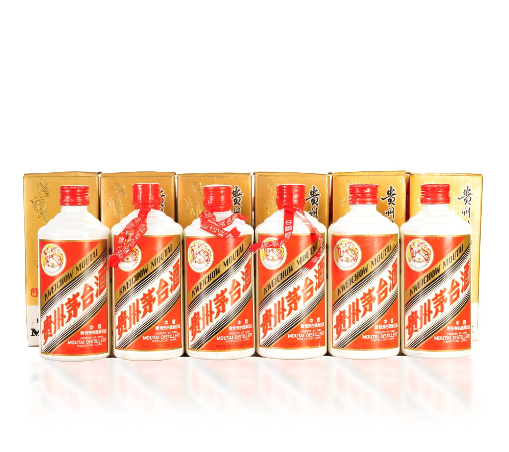 View full screen - View 1 of Lot 40. 1991年产 “飞天牌”贵州茅台酒 (铁盖) Kweichow Flying Fairy Moutai 1991 (Iron Capsule) (6 x 375ml).
