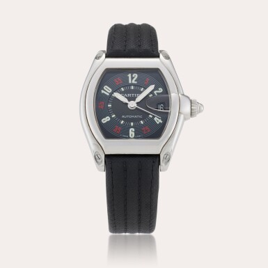 View full screen - View 1 of Lot 89. Cartier Reference 2510 Roadster | A stainless steel automatic wristwatch with date, Circa 2000.