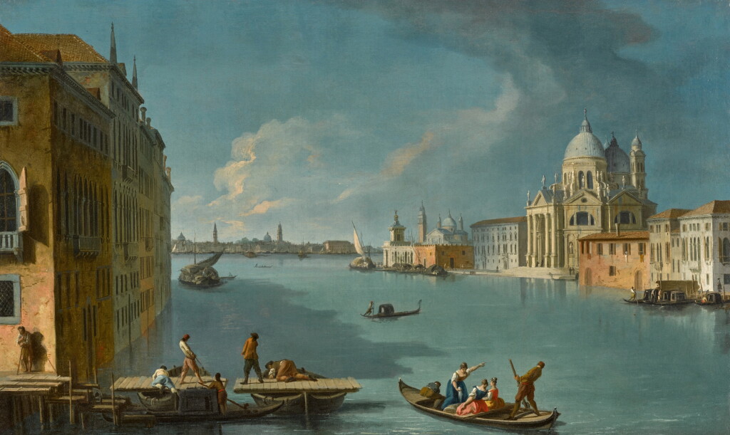 View full screen - View 1 of Lot 191. Venice, the construction of the bridge for the feast of the Madonna della Salute.