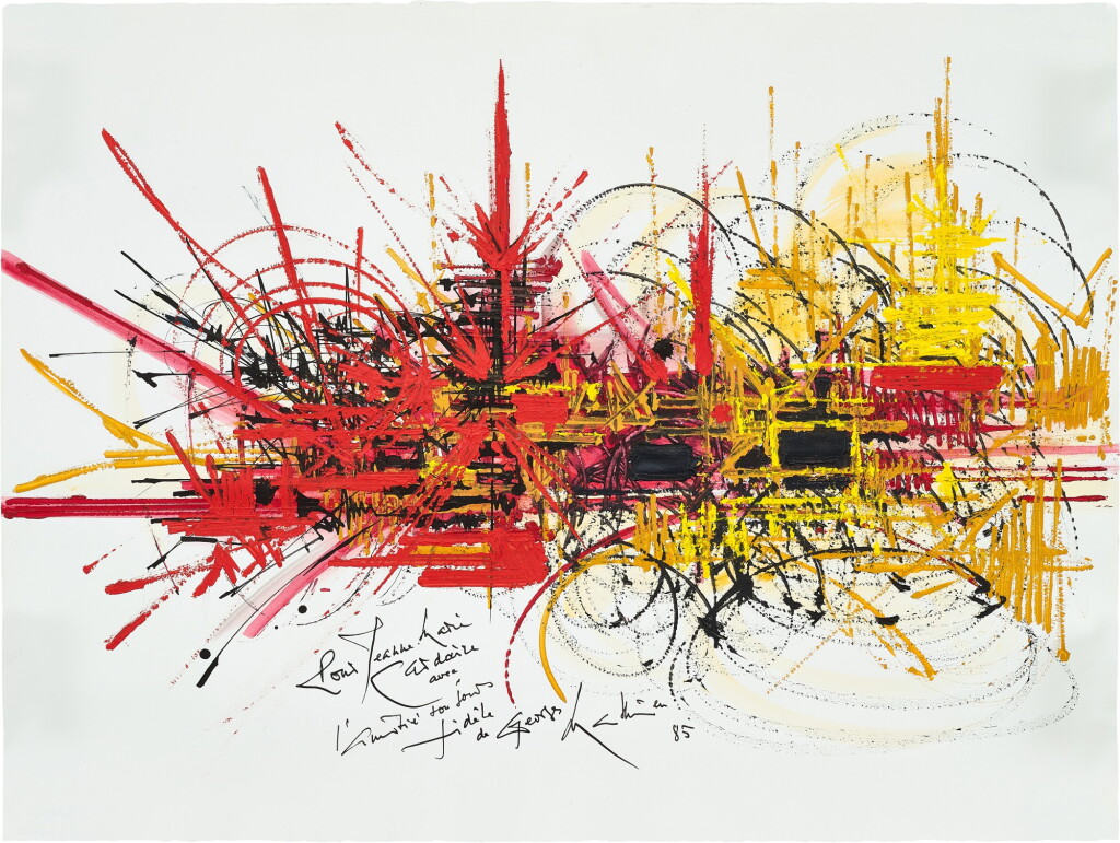 View full screen - View 1 of Lot 505. Georges Mathieu 喬治・馬修 | Composition 構圖.