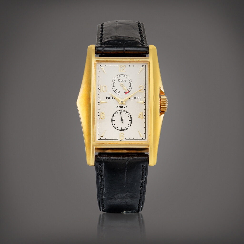 View full screen - View 1 of Lot 2201. Reference 5100 A limited edition yellow gold wristwatch with 10 day power reserve indication, Made to commemorate the new Millennium, Circa 2000 | 百達翡麗 | 型號5100 限量版黃金腕錶,備十天動力儲備顯示,為慶祝千禧年而製,約2000年製.