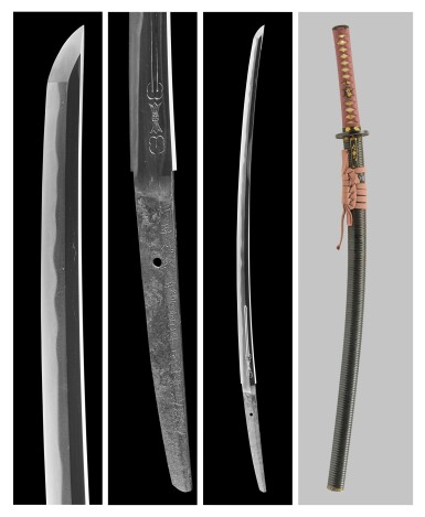 View full screen - View 1 of Lot 48. A katana | Signed Tenmangu ni oite rokujunichi kyoku seishin kitae Yukihira kore o tsukru (made by Yukihira and forged to the most extreme purity for sixty days in Tenmangu) | Edo period, dated Genroku go mizunoe-saru nigatsu saijobi (an auspicious day in February 1692).