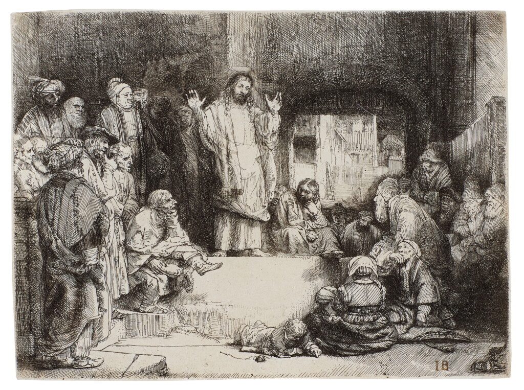 View full screen - View 1 of Lot 524. Christ preaching ('La Petite Tombe') (B., Holl. 67; New Holl. 298).
