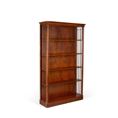 View full screen - View 1 of Lot 19. An Empire mahogany open bookcase, early 19th century.