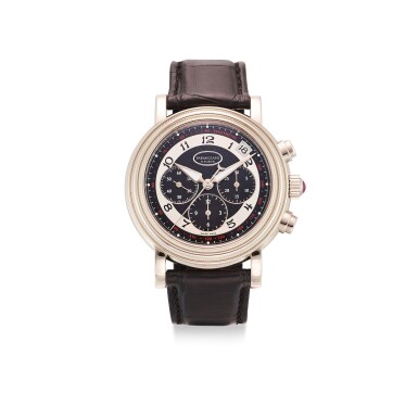 View full screen - View 1 of Lot 104. PARMIGIANI FLEURIER | TORIC, REFERENCE PF006780 A WHITE GOLD CHRONOGRAPH WRISTWATCH WITH DATE, CIRCA 2008.