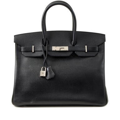 View full screen - View 1 of Lot 70. Black Epsom Birkin 35 Palladium Hardware, 2008.