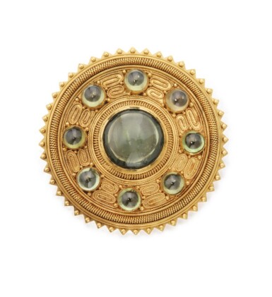 View full screen - View 1 of Lot 52. CARLO GIULIANO | GOLD AND ZIRCON PENDANT-BROOCH .