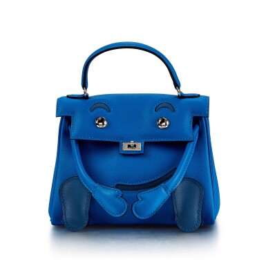 View full screen - View 1 of Lot 8373. Bleu Zellige and Bleu Agate Swift Kelly Doll Quelle Idole Palladium Hardware, 2019.