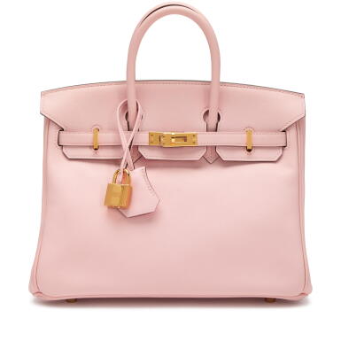 View full screen - View 1 of Lot 40. Rose Sakura Swift Birkin 25 Gold Hardware, 2015.
