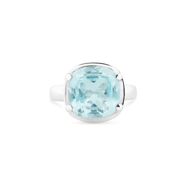 View full screen - View 1 of Lot 111. BAGUE TOPAZE BLEUE, "FILLES ANTIK" | BLUE TOPAZ RING, 'FILLES ANTIK'.