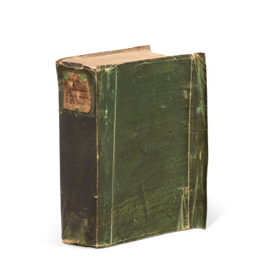 View full screen - View 1 of Lot 76. Prudentius, Quae extant, Basel, 1562, contemporary green vellum, with the donation exlibris of Wolfgang Andreas Rem.