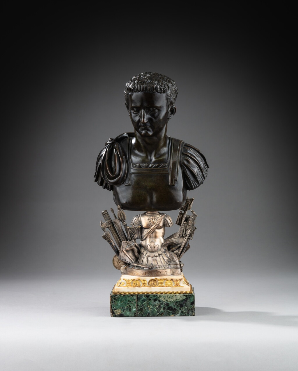 View full screen - View 1 of Lot 133. Bust of the Emperor Tiberius.
