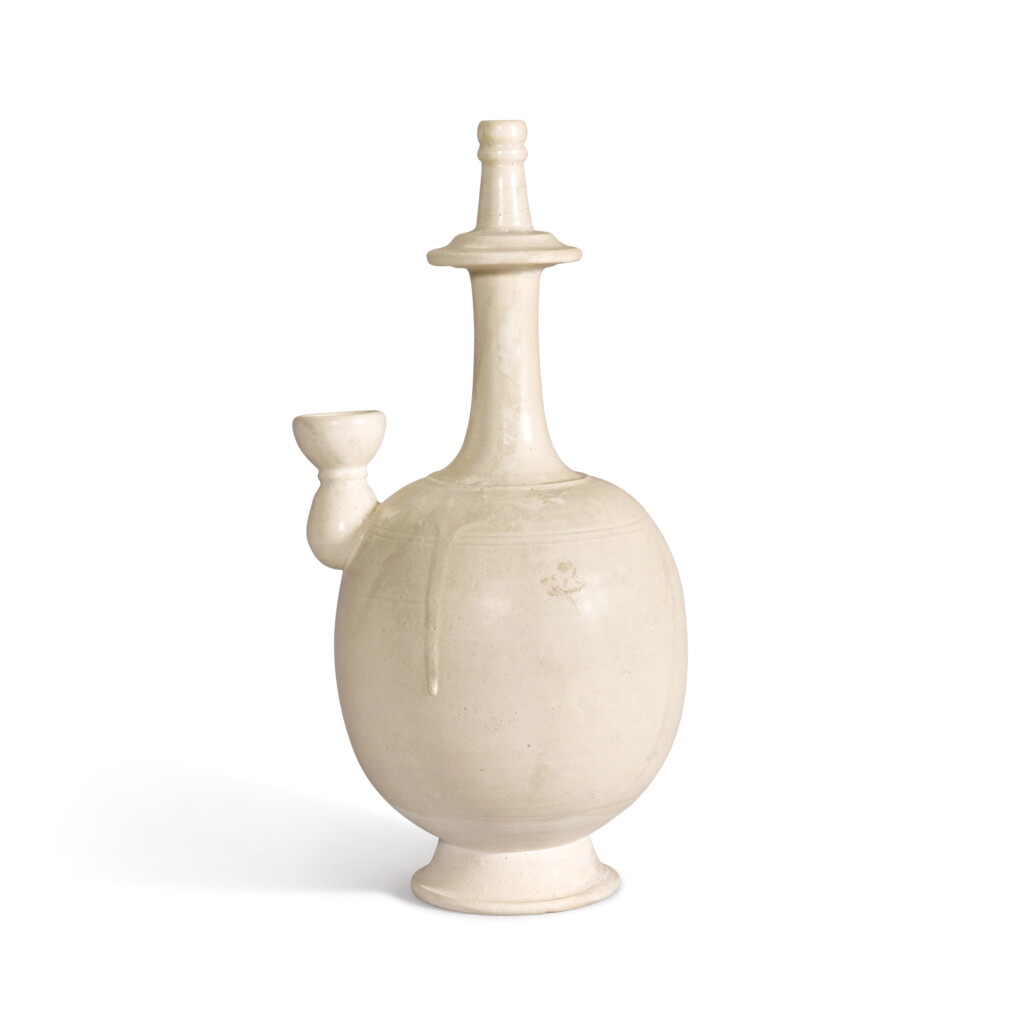 View full screen - View 1 of Lot 143. A white-glazed ewer (Kundika), Late Tang dynasty.