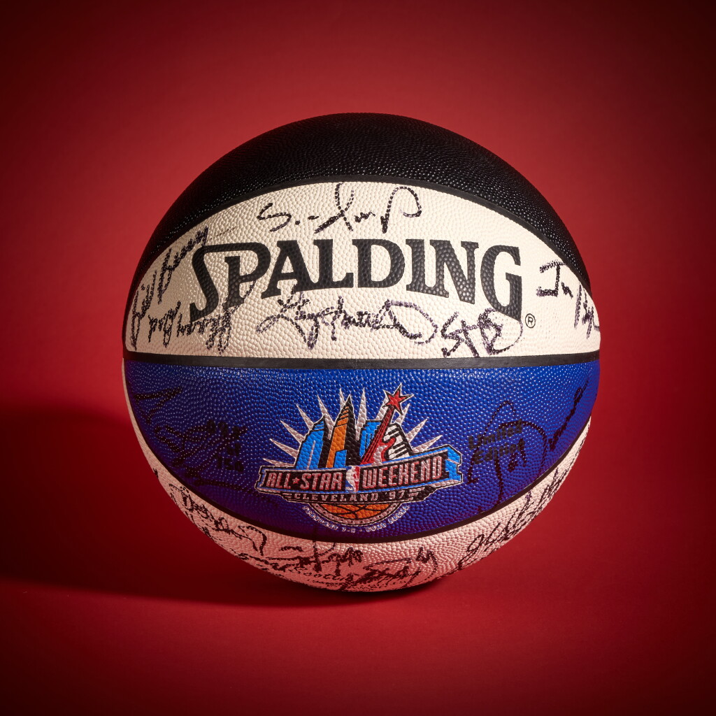 View full screen - View 1 of Lot 2. 1997 All Star Team Signed Basketball | Signed by Michael Jordan, Penny Hardaway, Patrick Ewing, Shaquille O’Neal, Charles Barkley, Kevin Garnett and Others.