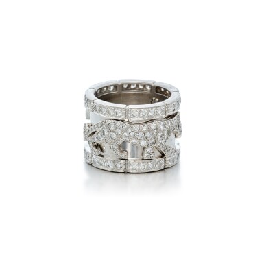 View full screen - View 1 of Lot 89. White Gold and Diamond 'Mahango Panthère' Ring, France.