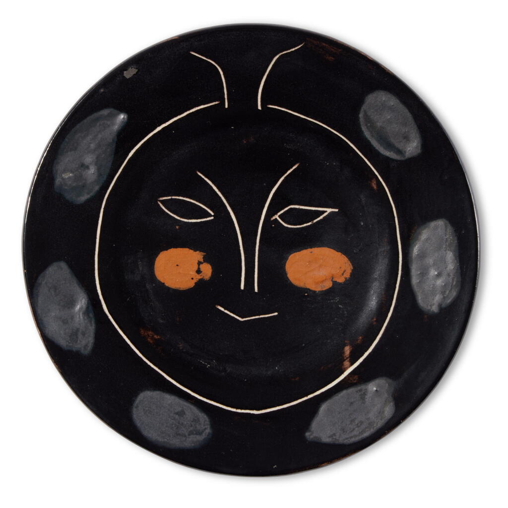 View full screen - View 1 of Lot 13. Service visage noir: plate J (A. R. 45).