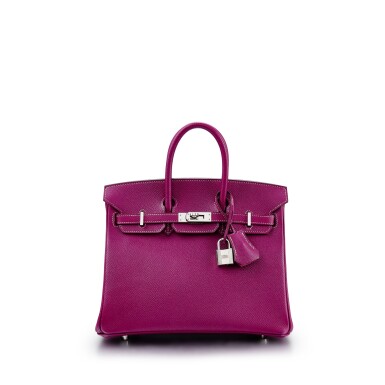 View full screen - View 1 of Lot 1059. Tosca and Rose Tyrien Candy Epsom Birkin 25 Palladium Hardware, 2011 .