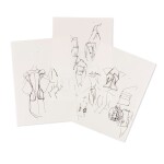 Three original sketches for fashion