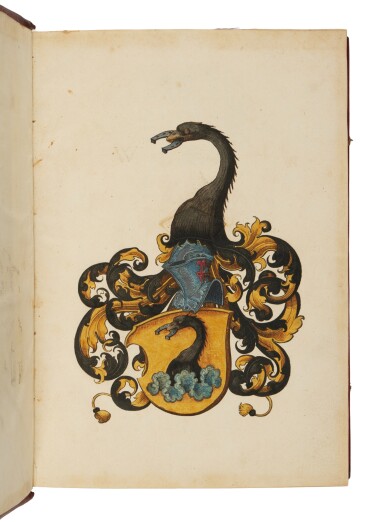 View full screen - View 1 of Lot 78. Rouillé, Prima (secunda) pars promptuarium iconum, Lyon, 1553, Nuremberg gilt binding for Georg Römer.