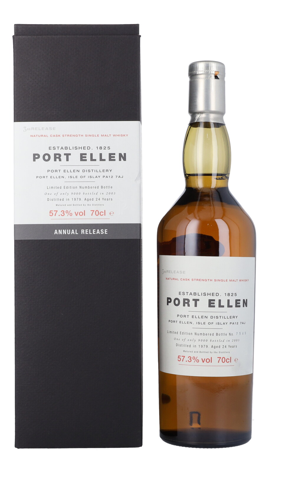 View full screen - View 1 of Lot 6011. Port Ellen Third Annual Release 24 Year Old 57.3 abv 1979 (1 BT70).