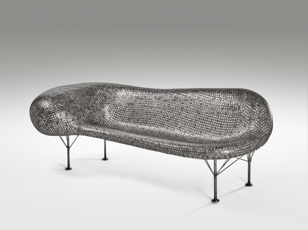 View full screen - View 1 of Lot 578. "Nickel" Couch.