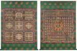Anonymous, Mandala of the Two Realms (Ryokai mandara), Kamakura period, 13th – 14th century | 両界曼荼羅図(胎蔵界曼荼羅・金剛界曼荼羅)鎌倉時代 13〜14世紀