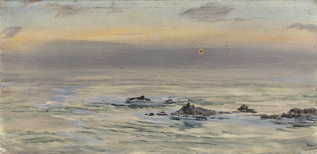 View full screen - View 1 of Lot 4. JOHN BRETT, A.R.A. | THE CLOSE OF A SUMMER DAY.