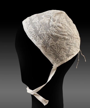 View full screen - View 1 of Lot 32. The King of Rome’s bonnet, early 19th century | Bonnet du Roi de Rome, Début du XIXe siècle.