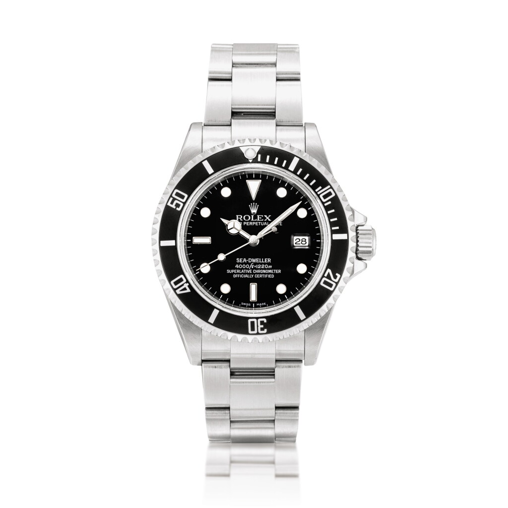 View full screen - View 1 of Lot 2008. Rolex | Sea-Dweller, Reference 16600, A stainless steel wristwatch with date and bracelet, Circa 2008 | 勞力士 | Sea-Dweller 型號16600 精鋼鏈帶腕錶,備日期顯示,約2008年製.
