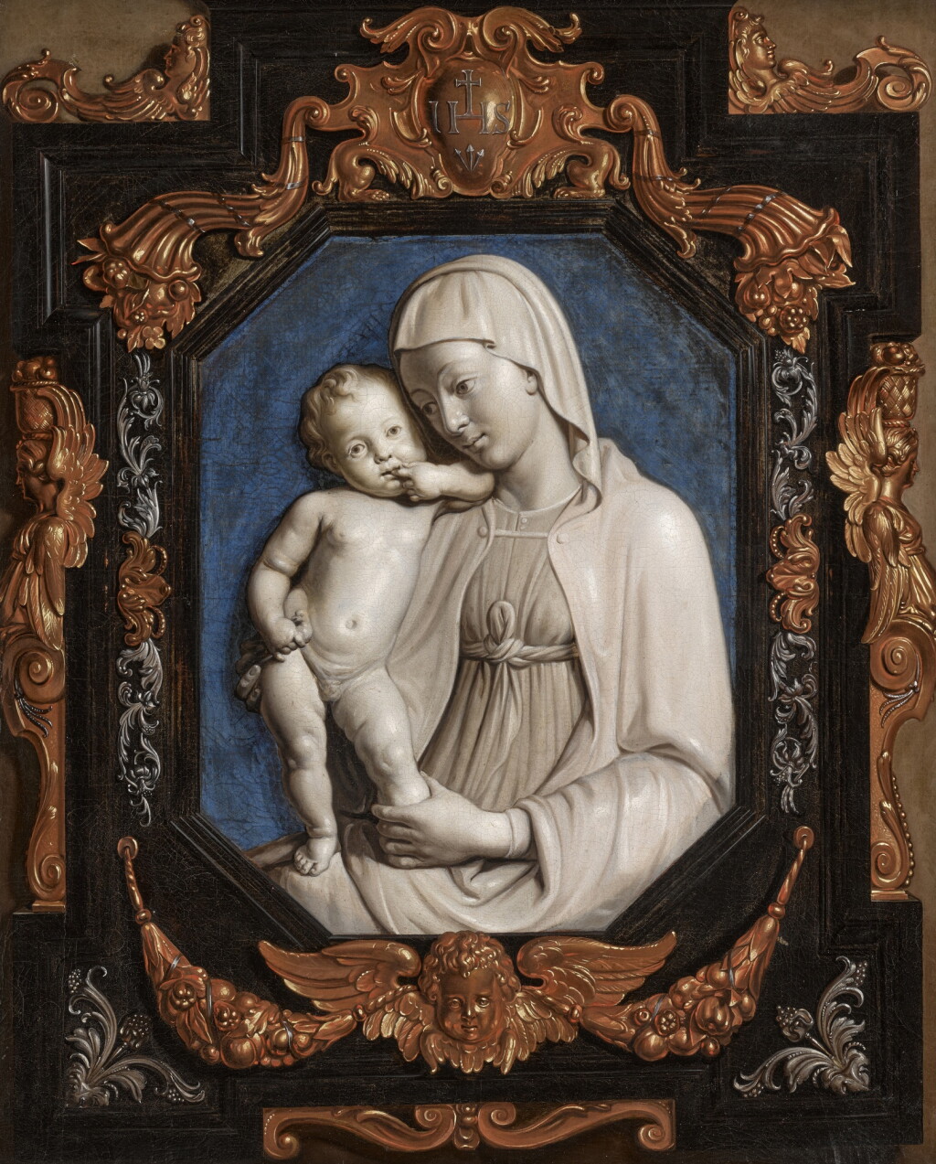 View full screen - View 1 of Lot 117. Trompe l'œil after a sculpture by Andrea della Robbia (1435–1525).