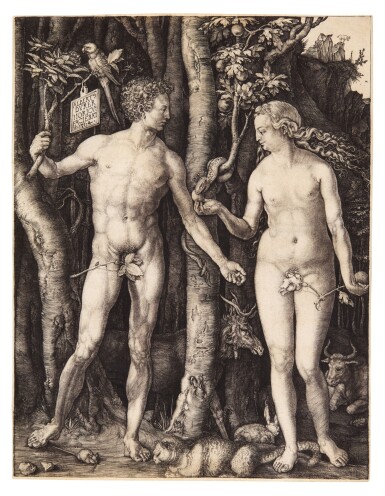 View full screen - View 1 of Lot 2. Adam and Eve (B., M., Holl. 1).