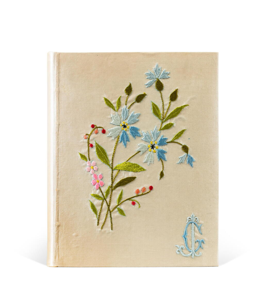 View full screen - View 1 of Lot 130. Notre-Dame-des-Fleurs. 1945. Édition originale. Envoi à Paul Garcia, modèle de Mignon-les-Petits-Pieds..