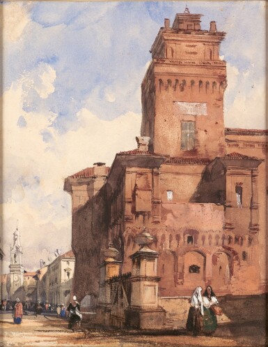 View full screen - View 1 of Lot 61. RICHARD PARKES BONINGTON | CASTELLO ESTENSE, FERRARA.