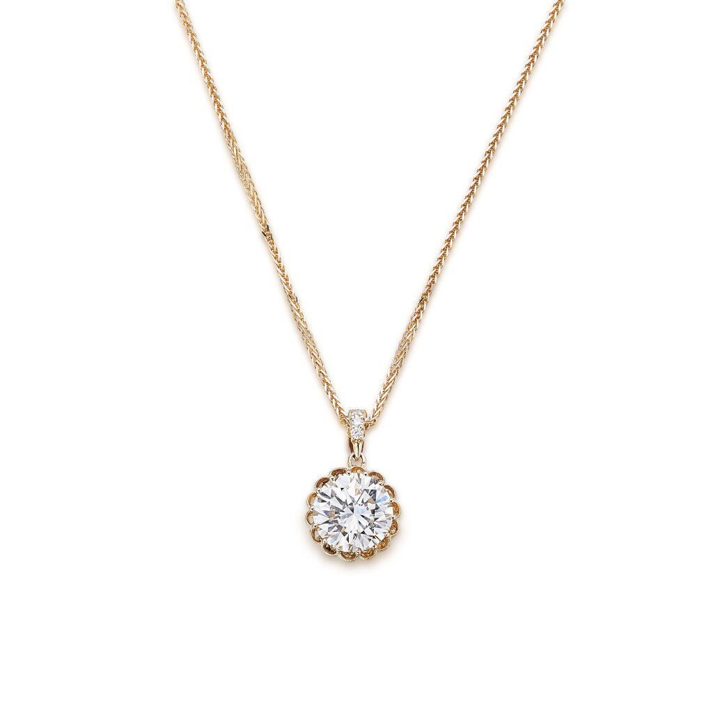 View full screen - View 1 of Lot 1684. Diamond Pendent Necklace | 鑽石 項鏈 .