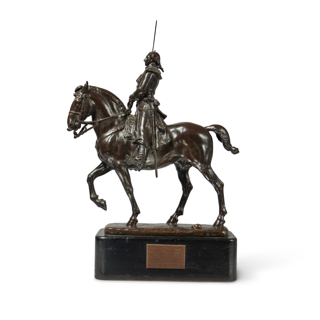 View full screen - View 1 of Lot 833. Study for Equestrian Monument to Lafayette.